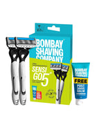 Bombay Shaving Company Sensi Go5 Premium 5-Blade Disposable Razor with Free Post Shave Balm | Shaving Razor for Men