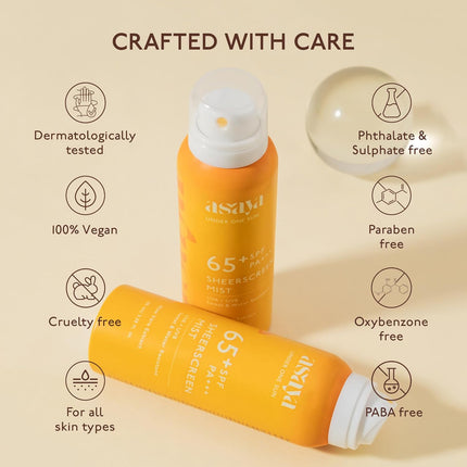 ASAYA Body Sunscreen Spray SPF 65 | 100ml