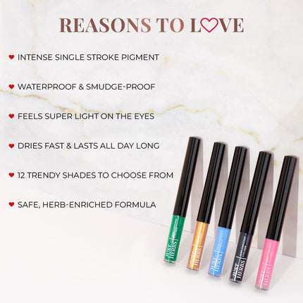 Just Herbs Eyeliner Waterproof and Smudge Proof, Long Lasting Eyeliners 2.5g