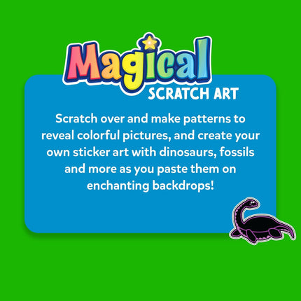 Skillmatics Scratch Art Book for Kids 30+ Scratch Stickers for Boys & Girls Ages 3, 4, 5, 6, 7, 8, Multicolour