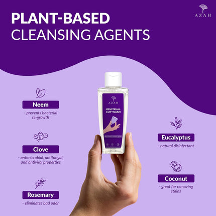 AZAH Menstrual Cup Wash 100 ml | Plant-Based
