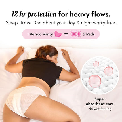 Plush Comfort High Waist Disposable Period Panty for Girls Heavy Flow - 5 Pcs