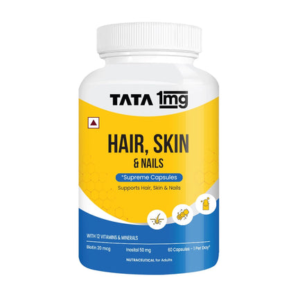 Tata 1mg Hair, Skin & Nails Supreme Biotin Capsule Pack of 60
