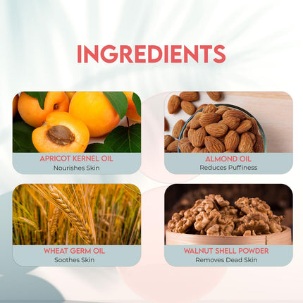 Jovees Herbal Apricot & Almond Face Scrub with Almond, Apricot & Wheatgerm Oil-100g