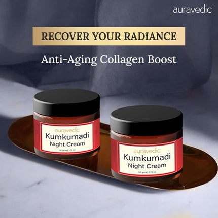Auravedic Kumkumadi Oil Retinol Night Cream For Face - Night Cream-50g