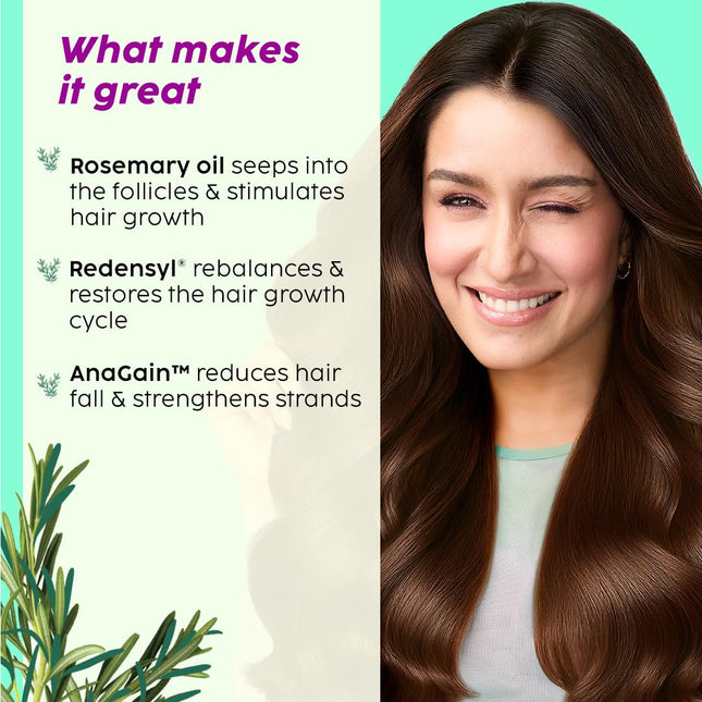 The Plant Fix Plix Rosemary Hair Growth Serum with 3% Redensyl, 4% AnaGain, 3% Baicapil, 30 ml