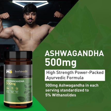 MuscleBlaze Koshaveda Ashwagandha 500mg (60 Tablets)
