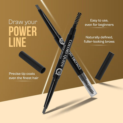 Colors Queen Brow Master Eyebrow Definer Pencil with Spoolie