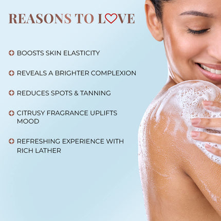 Just Herbs Vitamin C Brightening Body Wash with Lime and Liquorice for Men & Women-300 ml