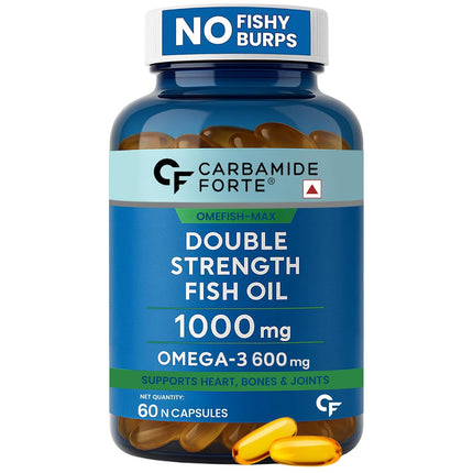 Carbamide Forte Double Strength Fish Oil 1000mg Omega 3 600mg -60 Capsules