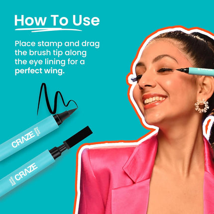 SWISS BEAUTY Craze 2-N 1 Gel Semi-Matte Eyeliner-Black, 2.8Ml