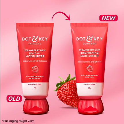 Dot & Key Strawberry Moisturizer | Niacinamide, Peptides & Hyaluronic Acid-80g