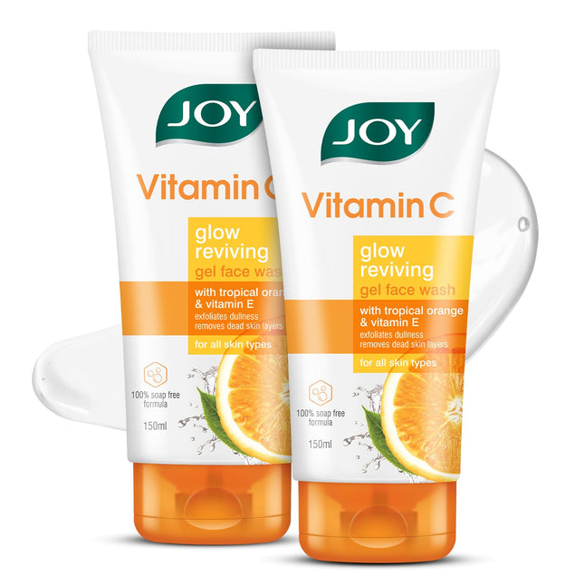 Joy Vitamin C Face Wash For Bright and Glowing Face 150ml x 2