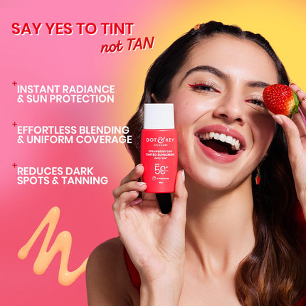 Dot & Key Strawberry Dew Tinted Sunscreen SPF 50+ Pa++++-50ml