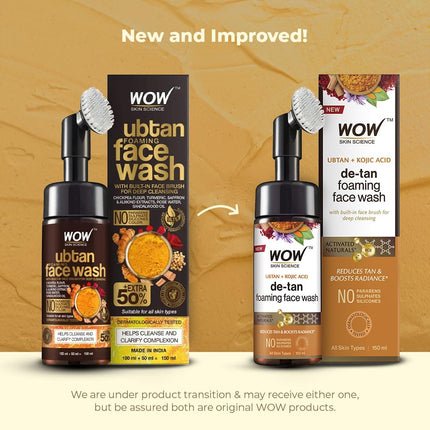 WOW Skin Science Ubtan Foaming Face Wash for Women & Men | 150 ml