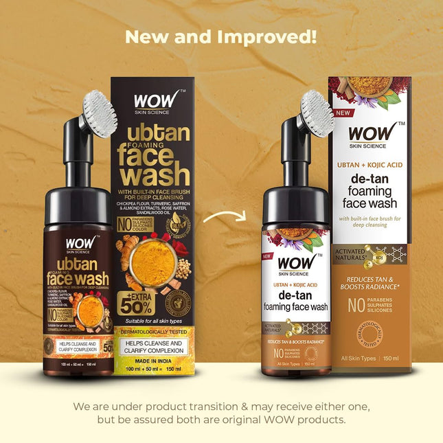 WOW Skin Science Ubtan Foaming Face Wash for Women & Men | 150 ml