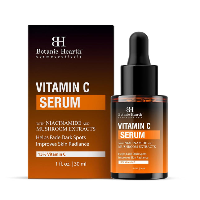 Botanic Hearth 15% Vitamin C Face Serum with Niacinamide, Hyaluronic Acid, Allantoin, Cica, Ferulic Acid & Vitamin E-30ml