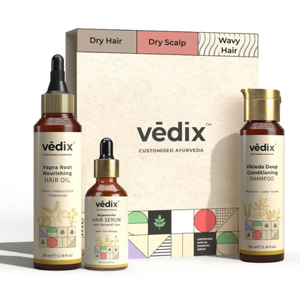 Vedix Customized Hair Fall Control Regimen For Dry Hair - Dry Scalp & Wavy Hair