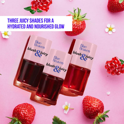 Blue Heaven Blush & Juicy Lip & Cheek Tint Infused with Pomegranate & Strawberry-9ml