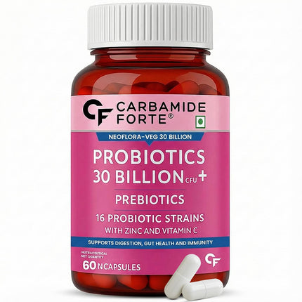 Carbamide Forte Probiotics Supplement - 60 Veg Capsules