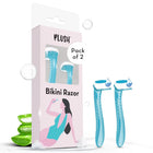 Plush Reusable Bikini Razor for Women (2 Pcs)