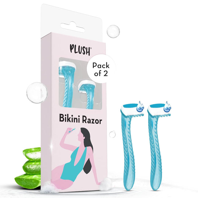 Plush Reusable Bikini Razor for Women (2 Pcs)