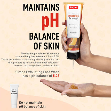 Sirona Exfoliating Face Wash for Men & Women 125 ML