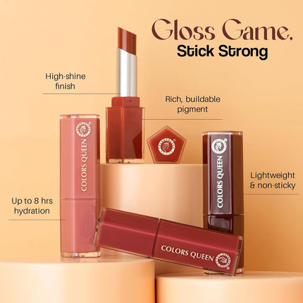 Colors Queen Gloss Stick | Lightweight & Non-Sticky Lip Gloss-3.6g