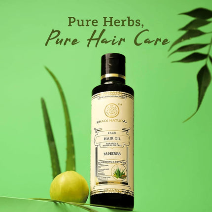 Khadi Natural Ayurvedic 18 Herbs Hair Oil - 210ml