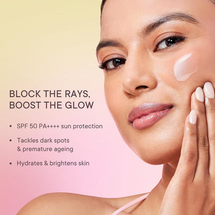 Quench Glow Fluid Sunscreen SPF 50 PA++++ with 2% Niacinamide & Cherry Blossom-30ML