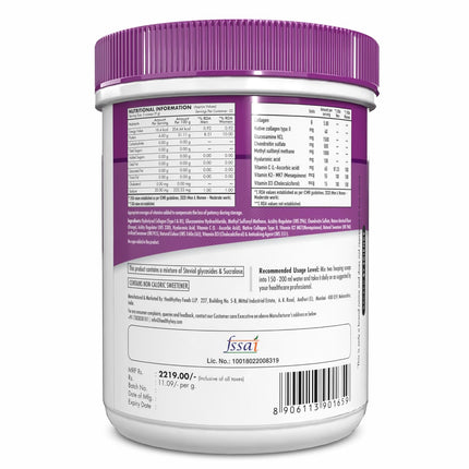 Healthy Hey Nutrition Joint relief Collagen Peptide Powder - 200 G (Orange)