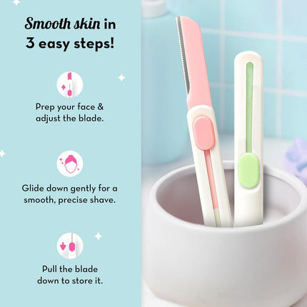 Plush Swipe Reusable Face Razor | Pack of 2