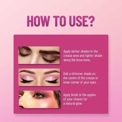 Swiss Beauty Face and Eye Dual Passport Palette | Eyeshadow + Blusher Palette-4.5g