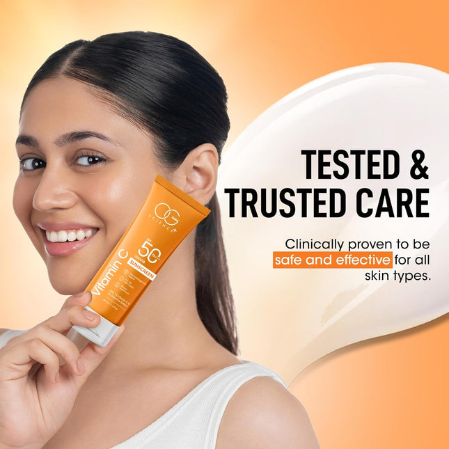 OG BEAUTY All Skin SCIENCE SPF 50 PA+++ Sunscreen | 1% Vitamin C-50ml