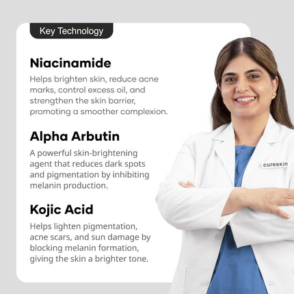 Cureskin Kojic Acid Face Cream Niacinamide & Nonapeptide, 50 g