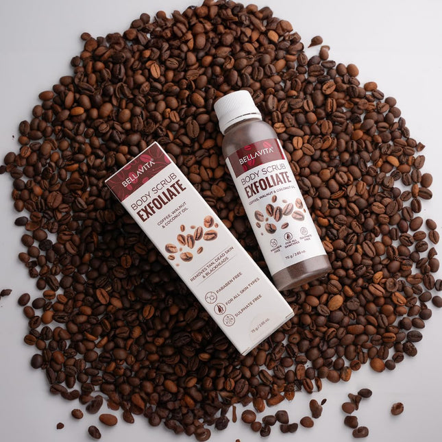 Bella Vita Organic Exfoliate Coffee Scrub For Face & Body Scrub 75 G
