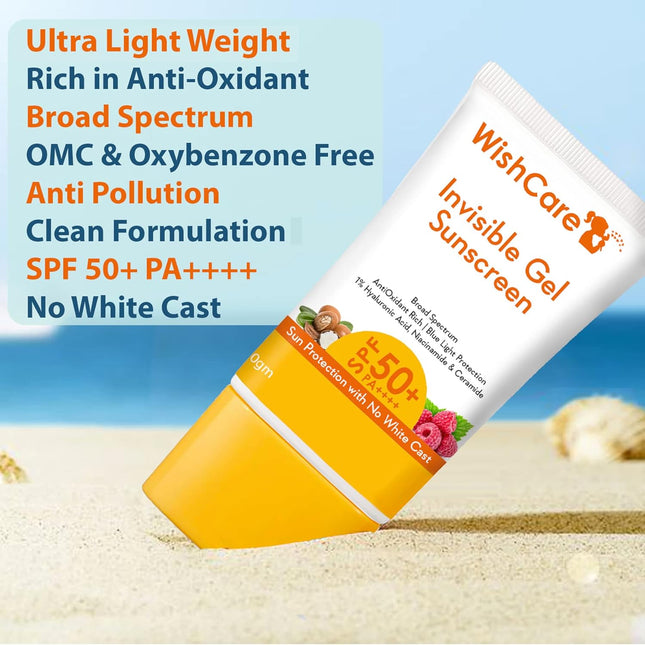 WishCare Invisible Gel Sunscreen SPF 50+ PA++++-50g