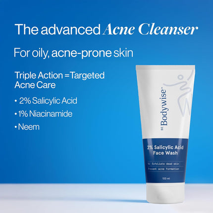 Be Bodywise 2% Salicylic Acid Face Wash | 100ml