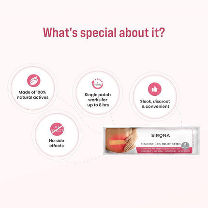 Sirona Herbal Period Pain Relief Patches - Pack Of 10