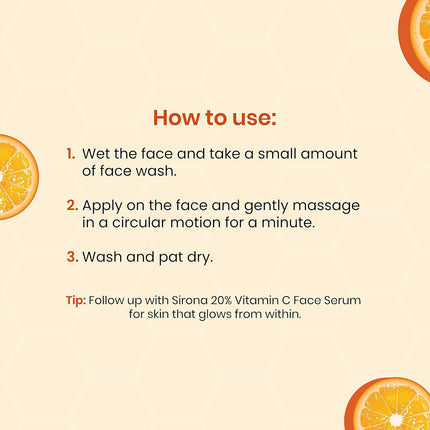 Sirona Vitamin C Face Wash for Men & Women – 125 ml