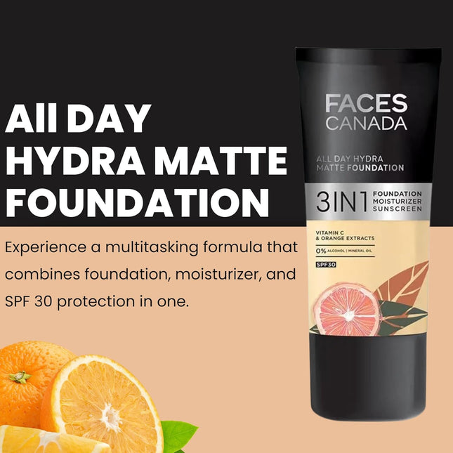 FACESCANADA All Day Hydra Matte Liquid Foundation-30ml
