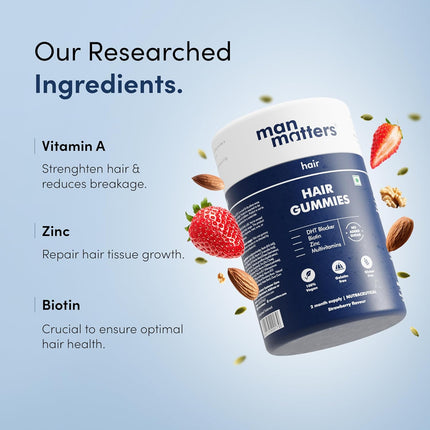 Man Matters Biotin Hair Gummies (60N)