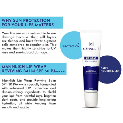 Mannlich Lip Balm For Men (10G) Lip Care With Spf 50 Pa++++