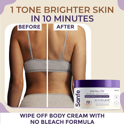 Sanfe Detan Cream Instalite Detan Wipe Off 100 gm