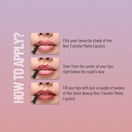 Swiss Beauty Non Tranfer Matte Lipstick -3gm