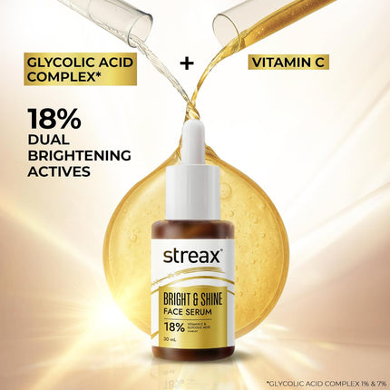 Streax Vitamin C 18% Vitamin C Face Serum, 30 ml