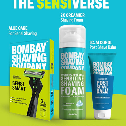 Bombay Shaving Company Sensi Smart 3 Value Pack (Handle + 3 Blades Cartridge)