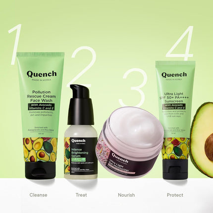 QUENCH BOTANICS Bravocado SPF 50+ PA++++ Korean Sunscreen With Vitamin E & Avocado-50ML