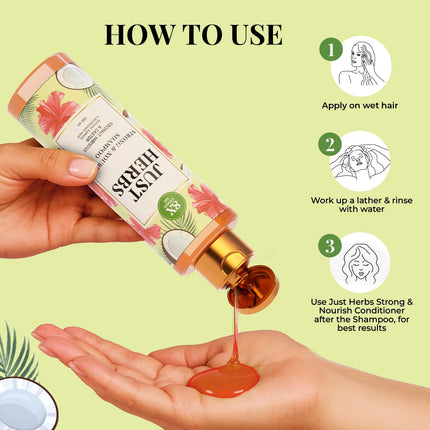 Just Herbs Castor and Black Onion Seed Sulfate Free Shampoo-200ml