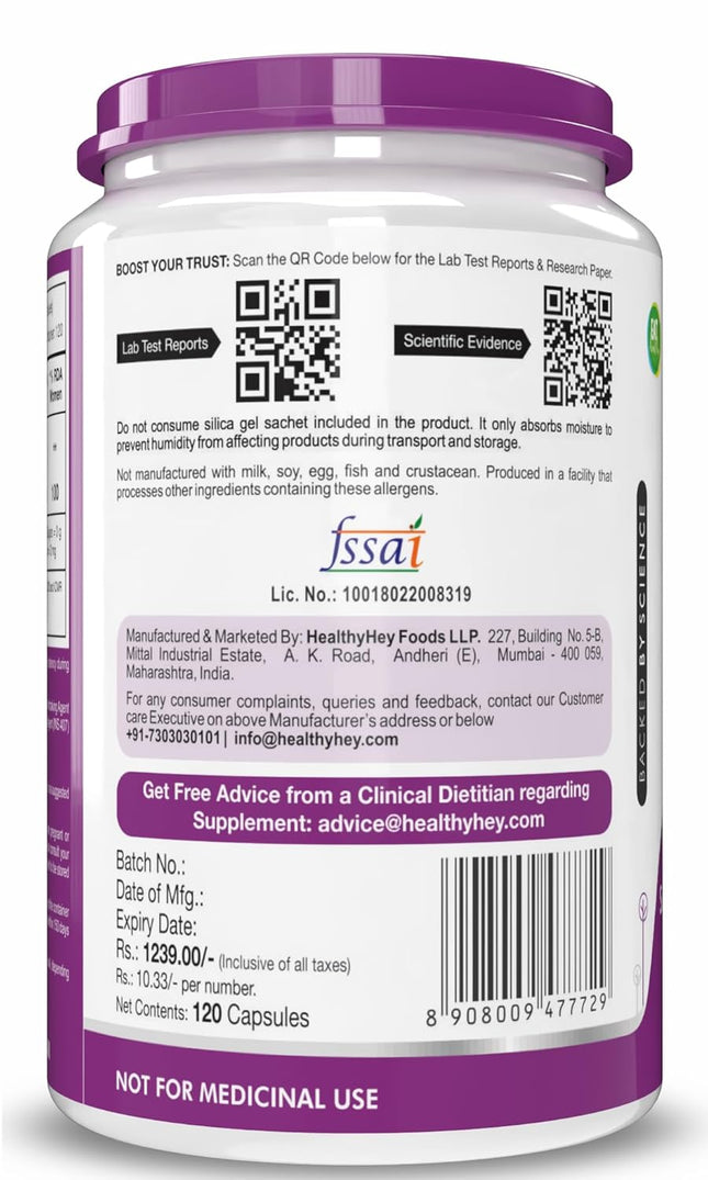 Healthy Hey Nutrition Zinc-120 Capsules